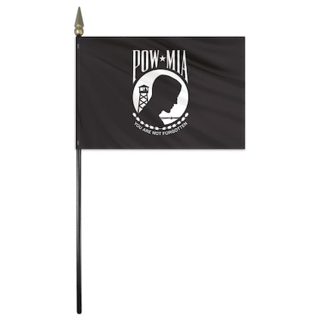 Global Flags Unlimited POW-MIA Stick Flag 4"x6" E Gloss 203890